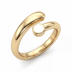 Anillo ajustable de piedra natal "Lyra"