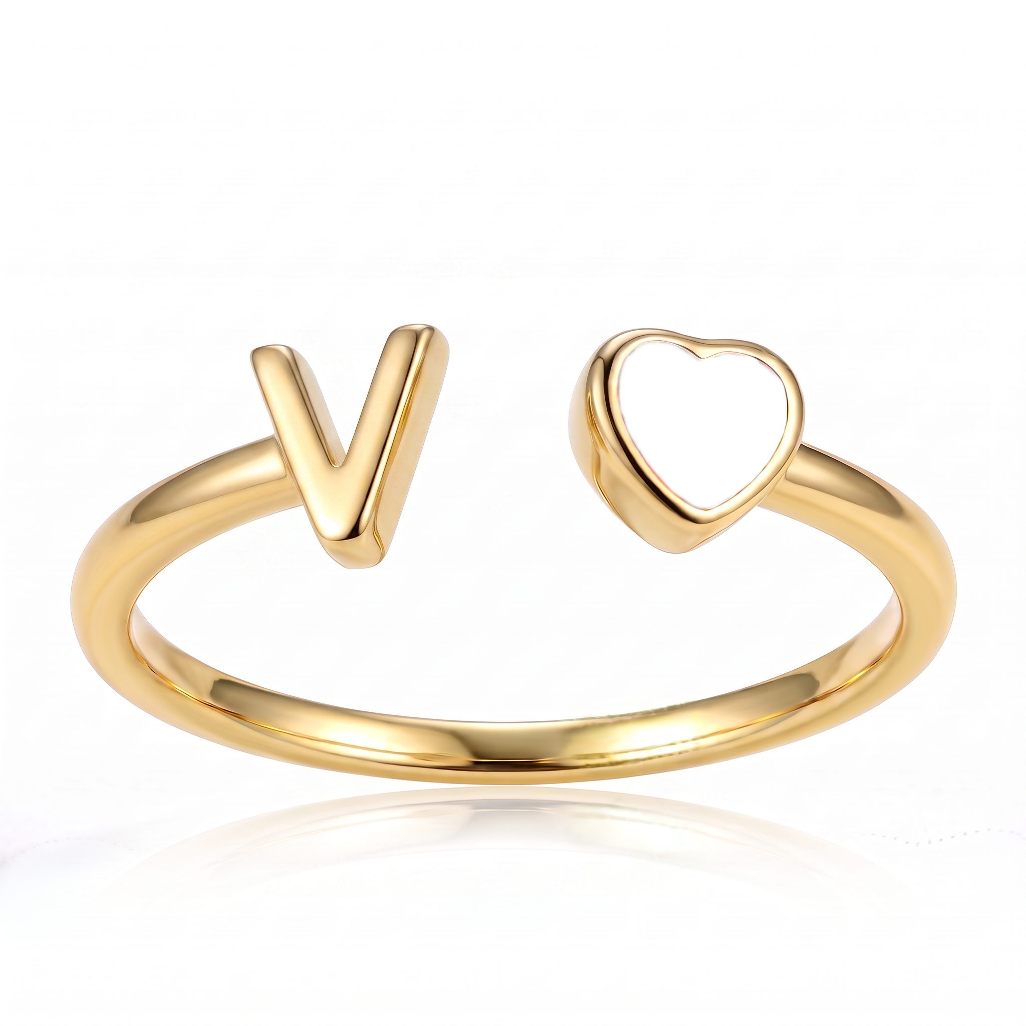 Anillo Ajustable de Piedra Natal Inicial "Cleo"