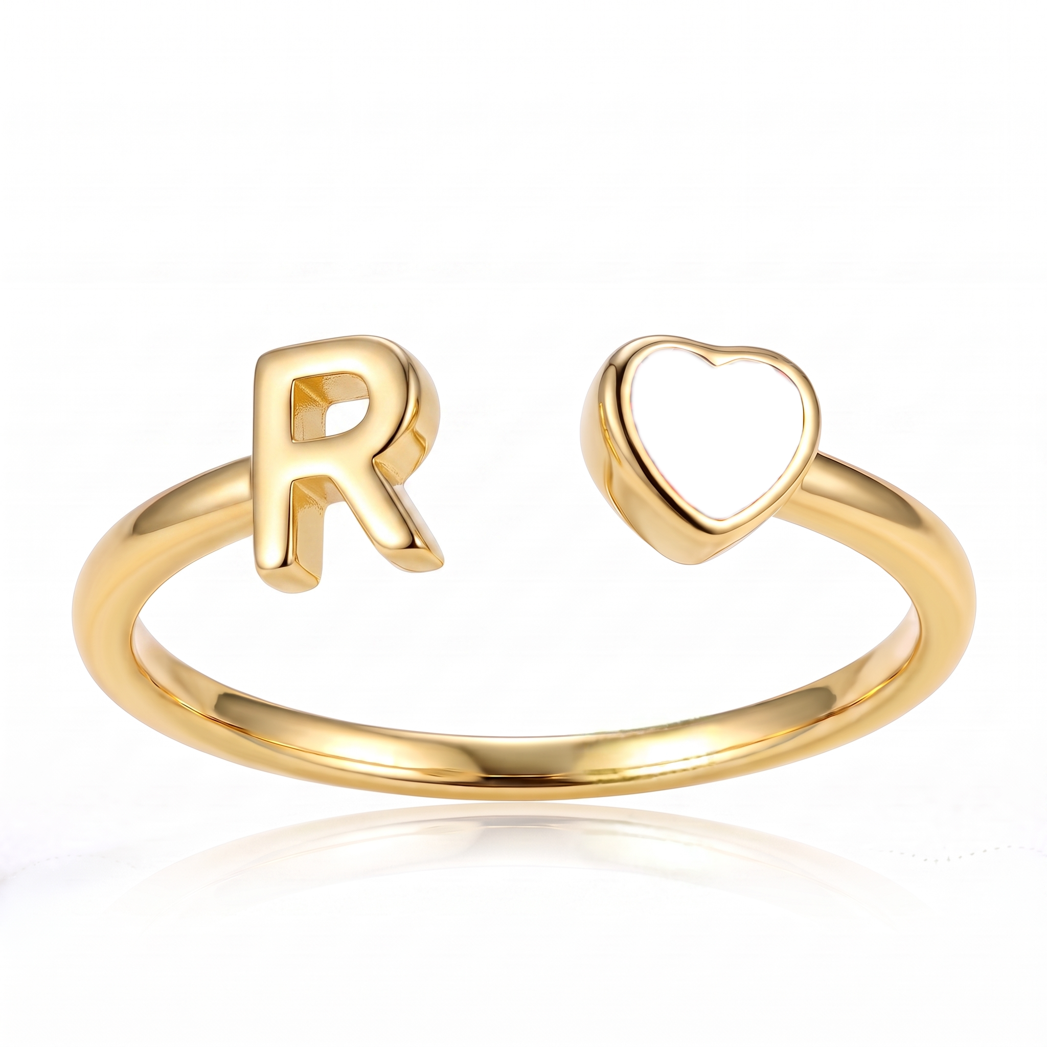 Anillo Ajustable de Piedra Natal Inicial "Cleo"
