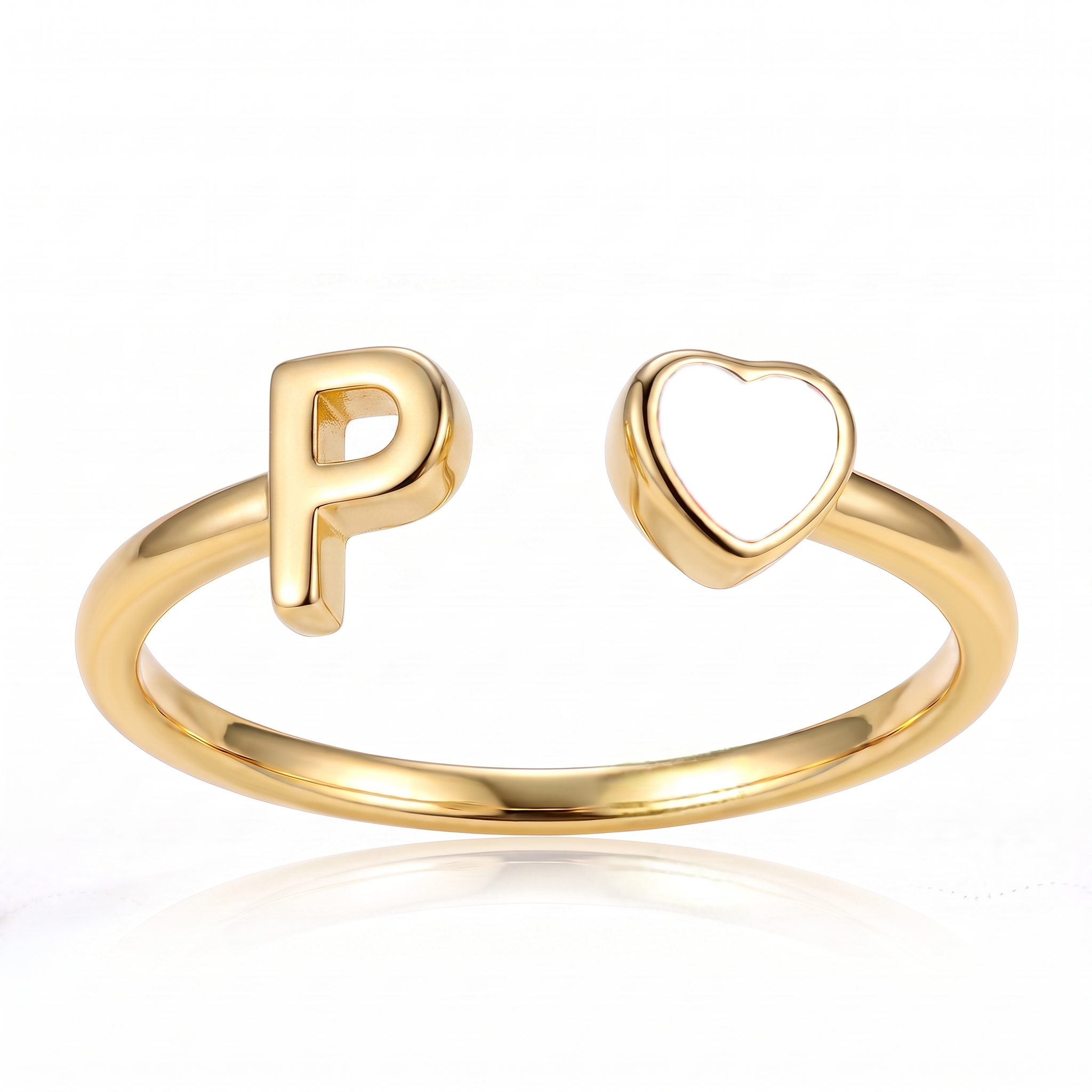 Anillo Ajustable de Piedra Natal Inicial "Cleo"