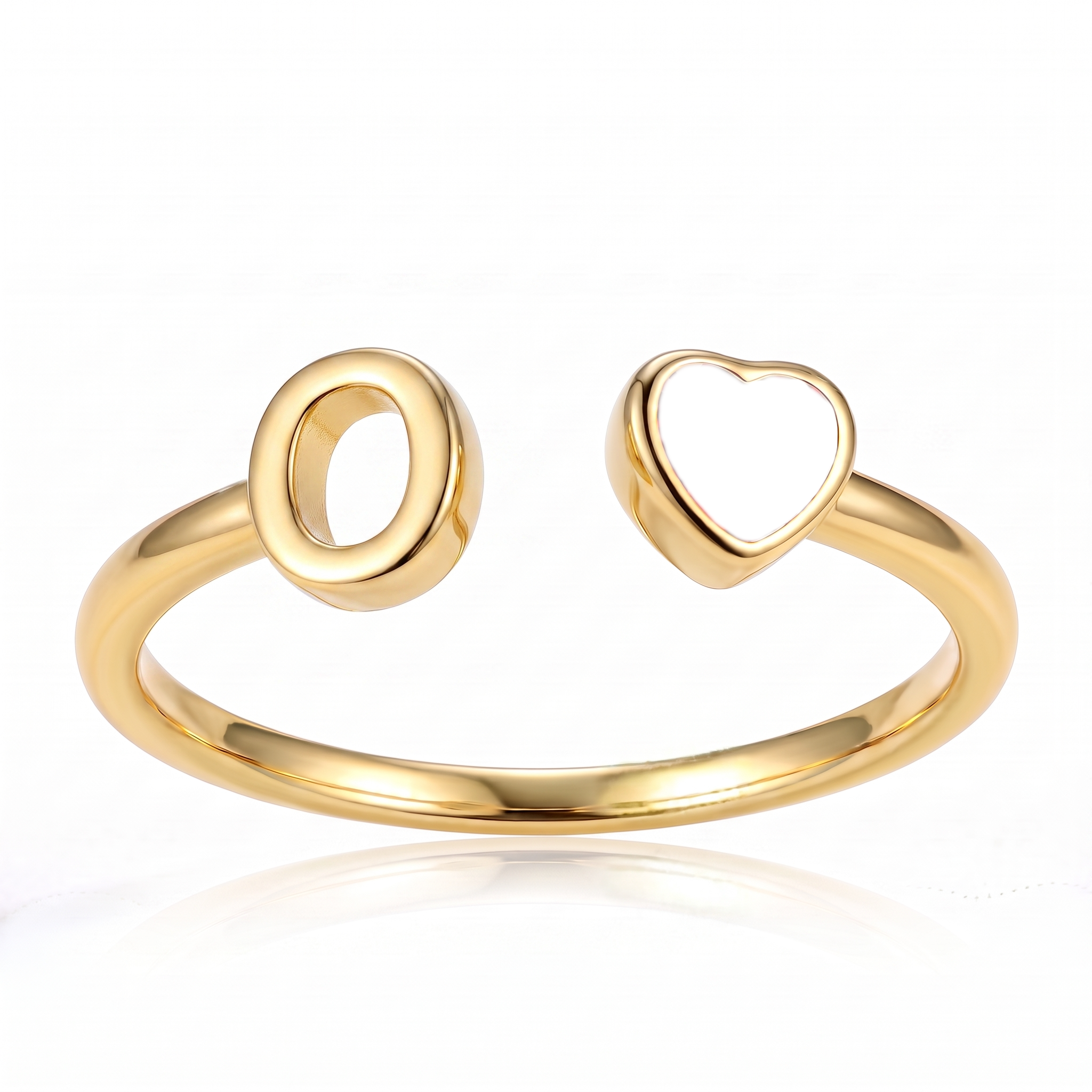 Anillo Ajustable de Piedra Natal Inicial "Cleo"