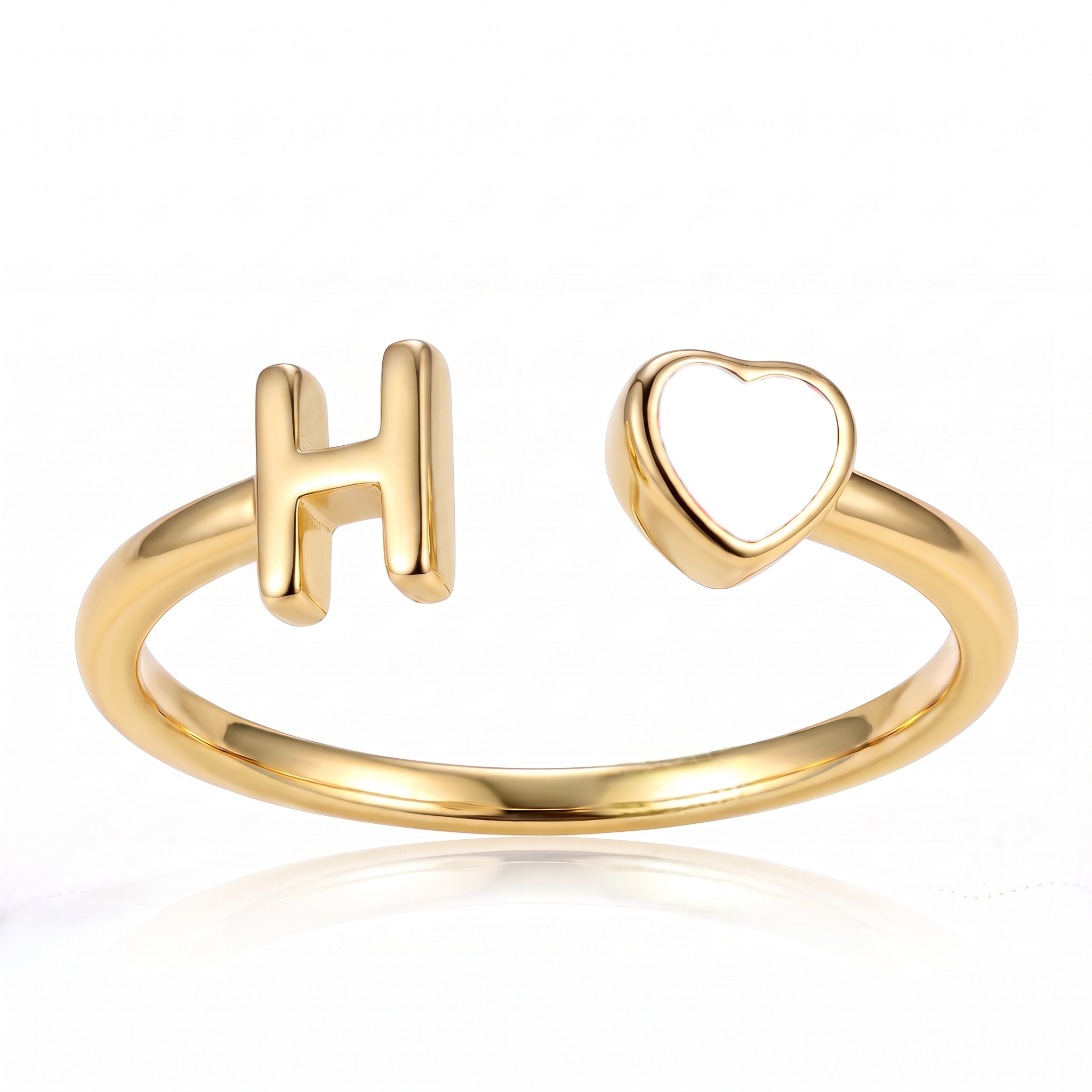 Anillo Ajustable de Piedra Natal Inicial "Cleo"