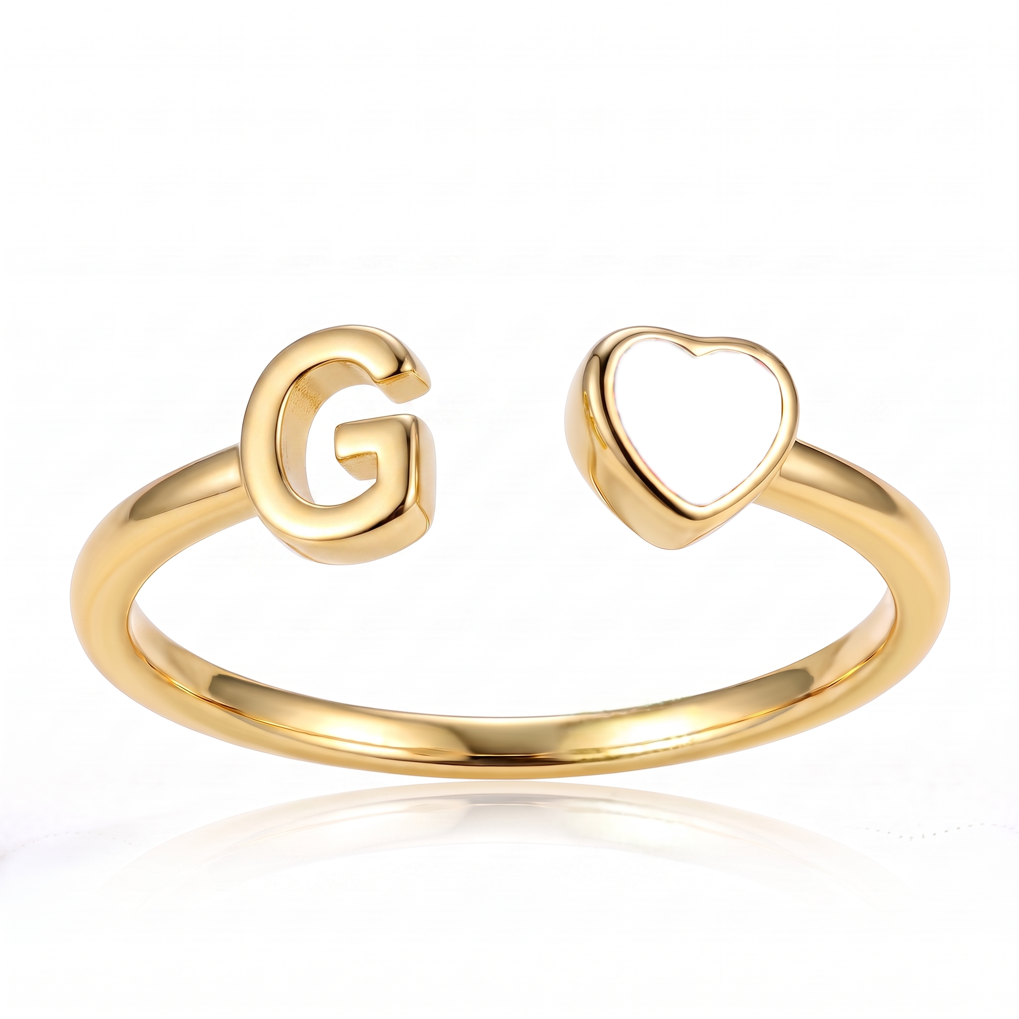 Anillo Ajustable de Piedra Natal Inicial "Cleo"