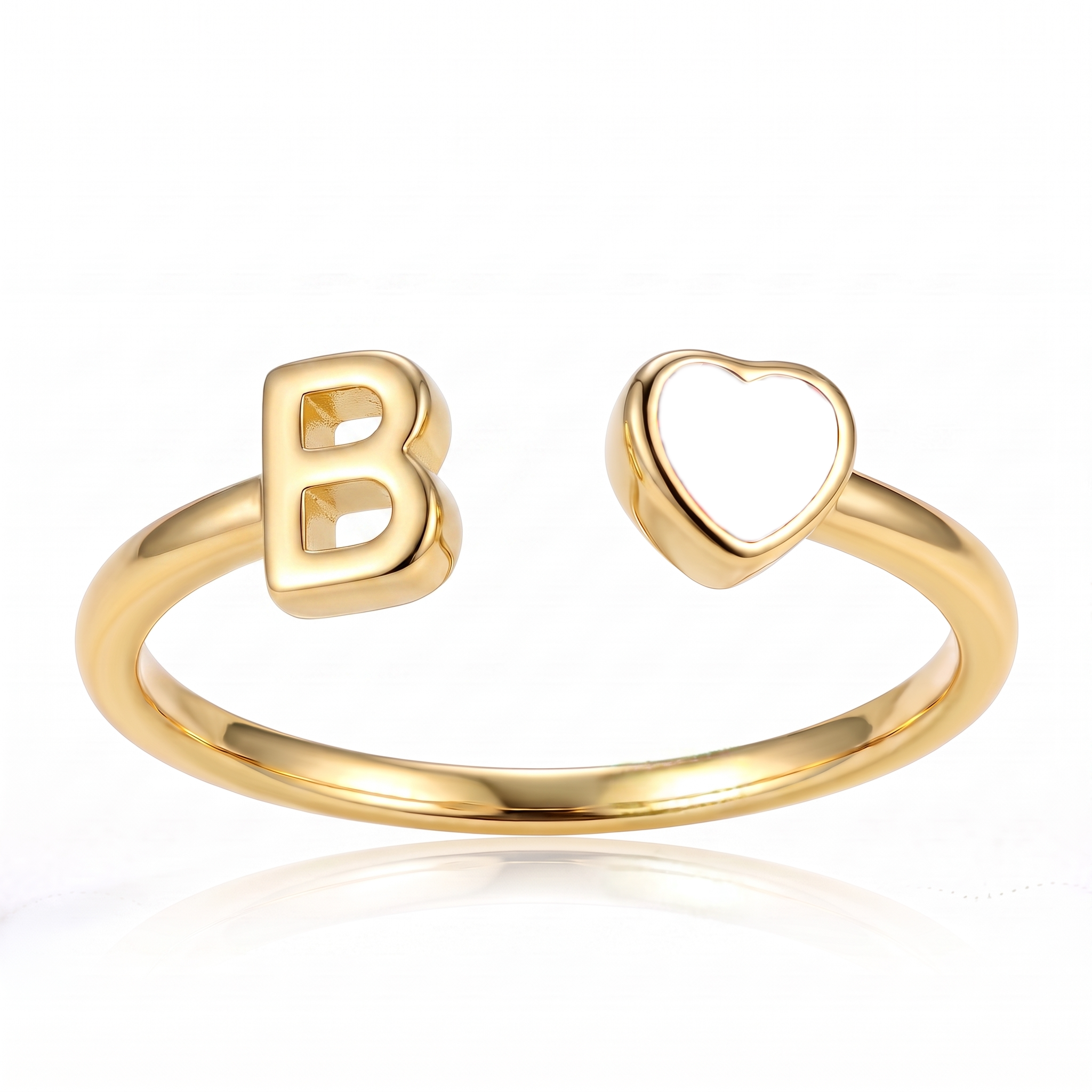Anillo Ajustable de Piedra Natal Inicial "Cleo"