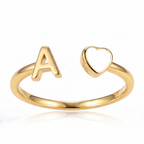 Anillo Ajustable de Piedra Natal Inicial "Cleo"