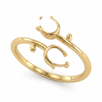 Anillo Ajustable de Piedra Natal "Tulipán"