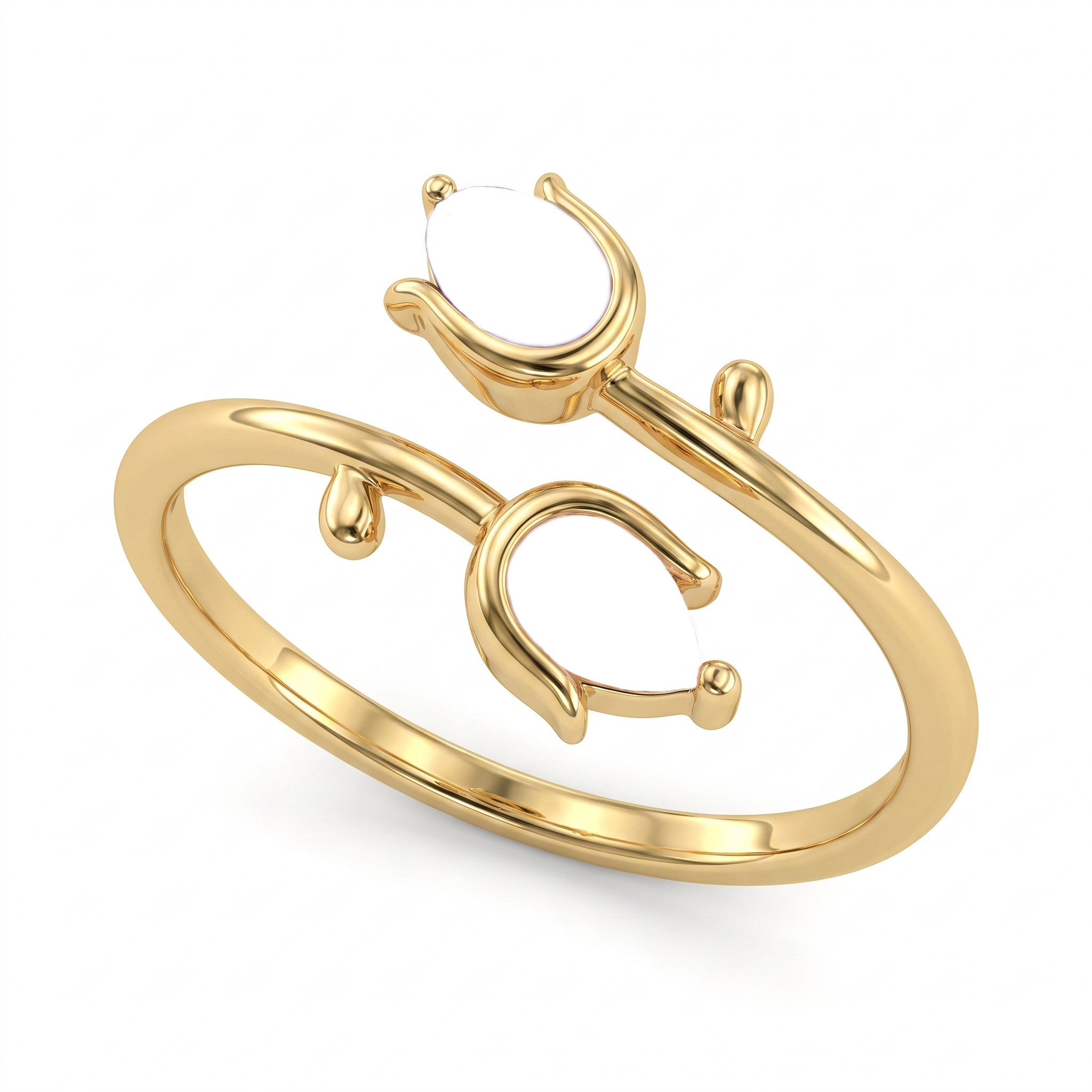Anillo Ajustable de Piedra Natal "Tulipán"