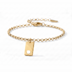 Pulsera Inicial de Piedra Natal "Nova"