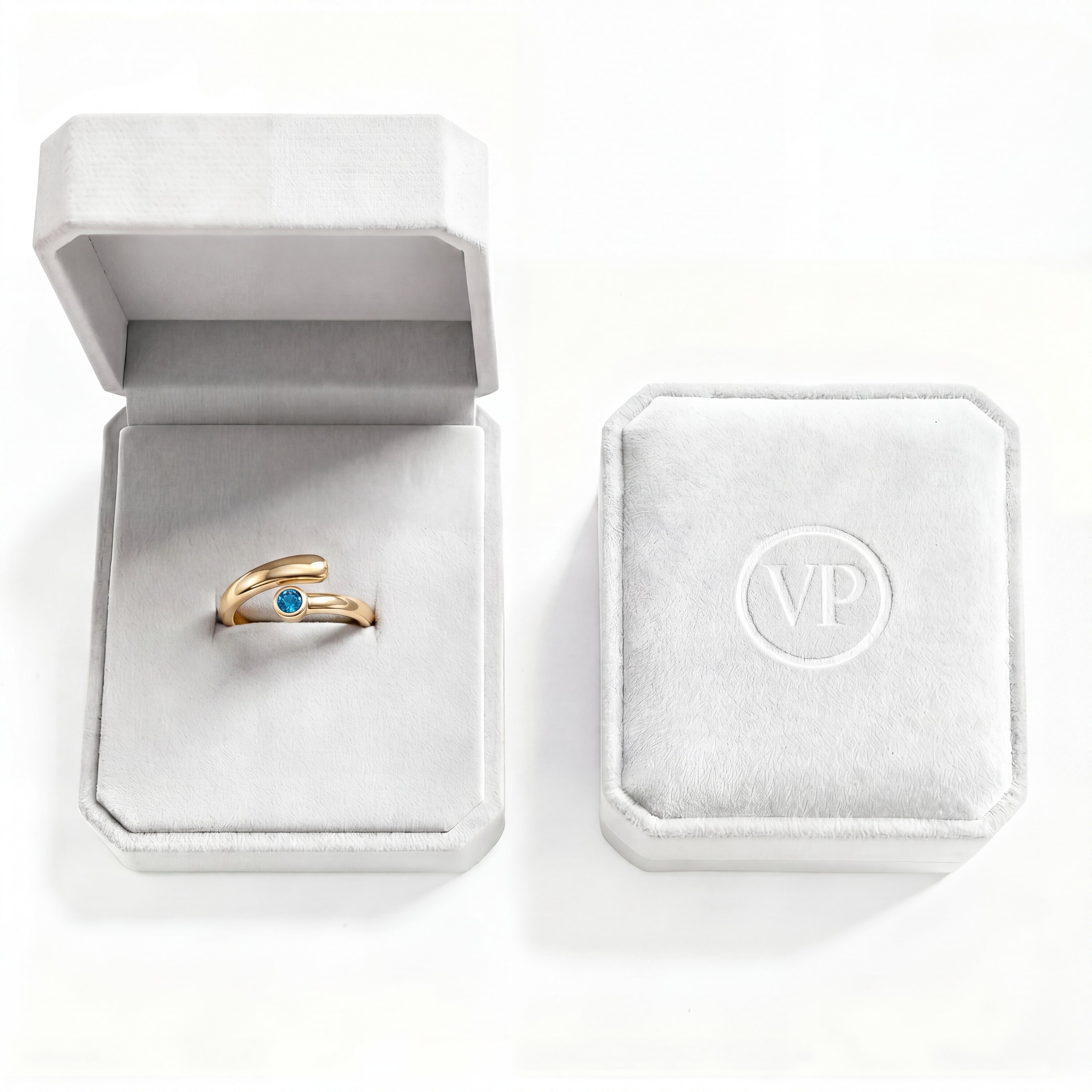 Anillo ajustable de piedra natal "Lyra"