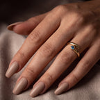 Anillo ajustable de piedra natal "Lyra"