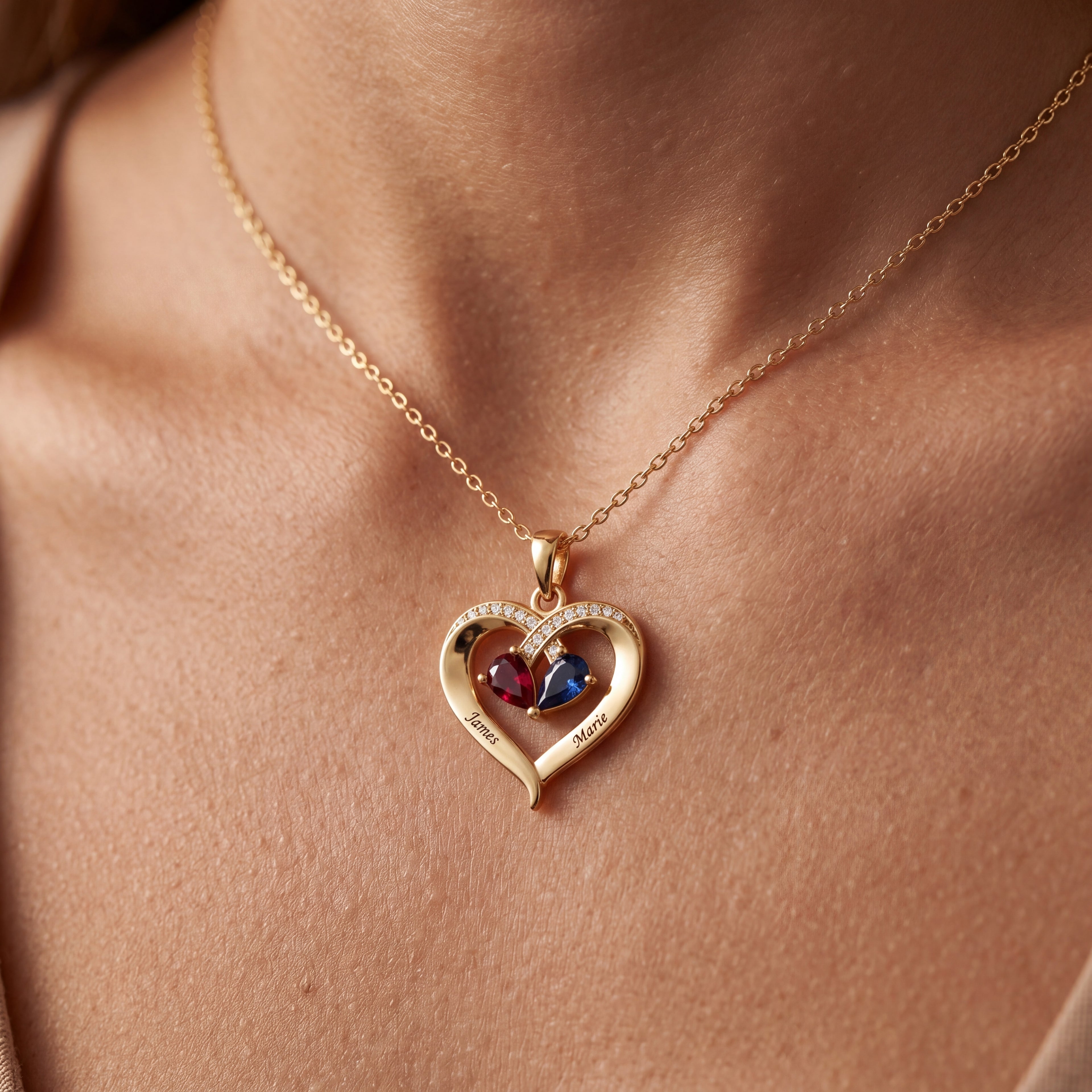 Collar "Dúo" de Piedra de Nacimiento