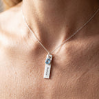 Collar de piedra de nacimiento "Celeste"