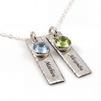 Collar de piedra de nacimiento "Celeste"