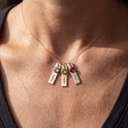 Collar de piedra de nacimiento "Celeste"