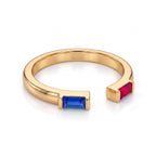 Anillo ajustable con piedra de nacimiento "Ember"