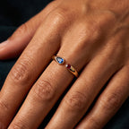 Anillo Ajustable con Piedra de Nacimiento "Iris"