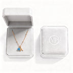 Collar con Inicial y Piedra de Nacimiento "Luna"