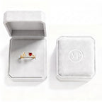 Anillo Ajustable de Piedra Natal Inicial "Cleo"