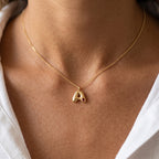 Collar de piedra de nacimiento inicial "Faye"