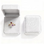 Anillo Ajustable de Piedra Natal "Tulipán"