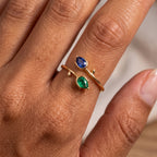 Anillo Ajustable de Piedra Natal "Tulipán"