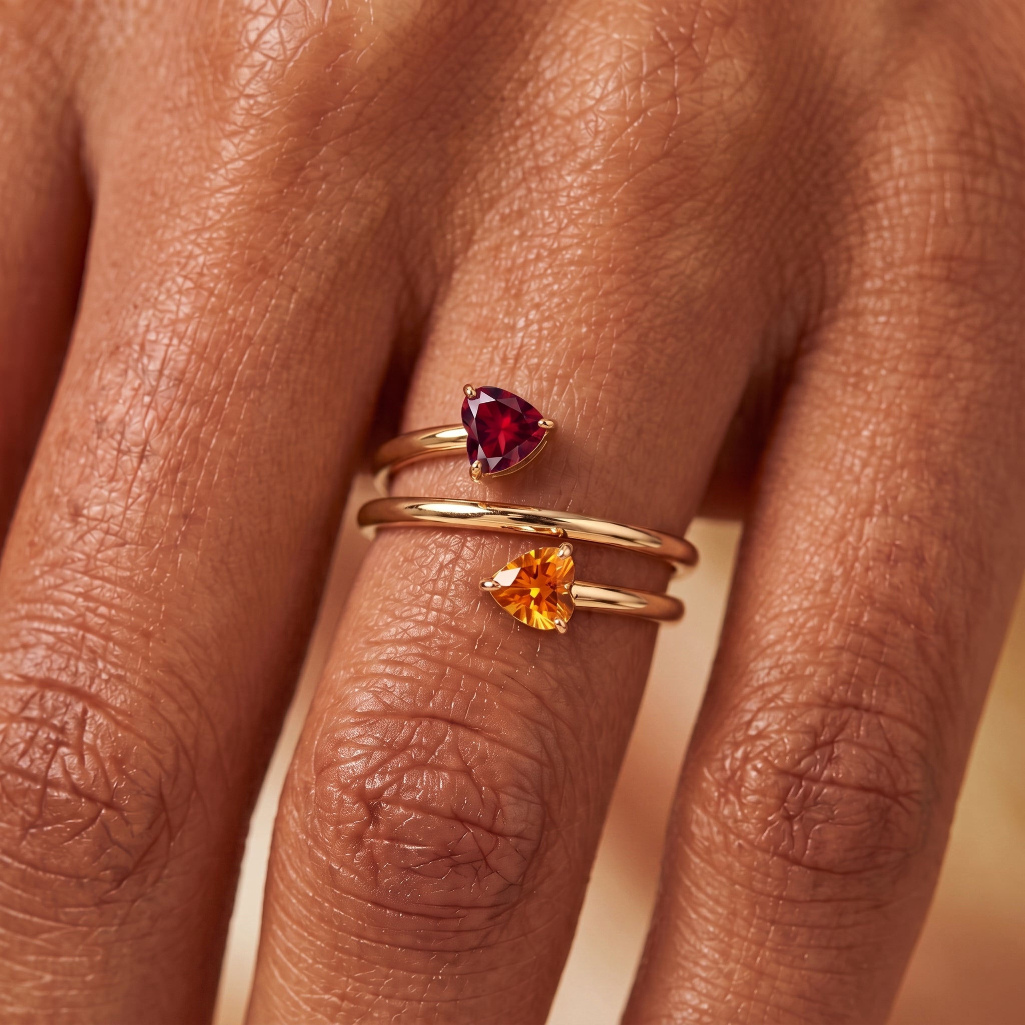 Anillo Ajustable de Piedra Natal "Seren"