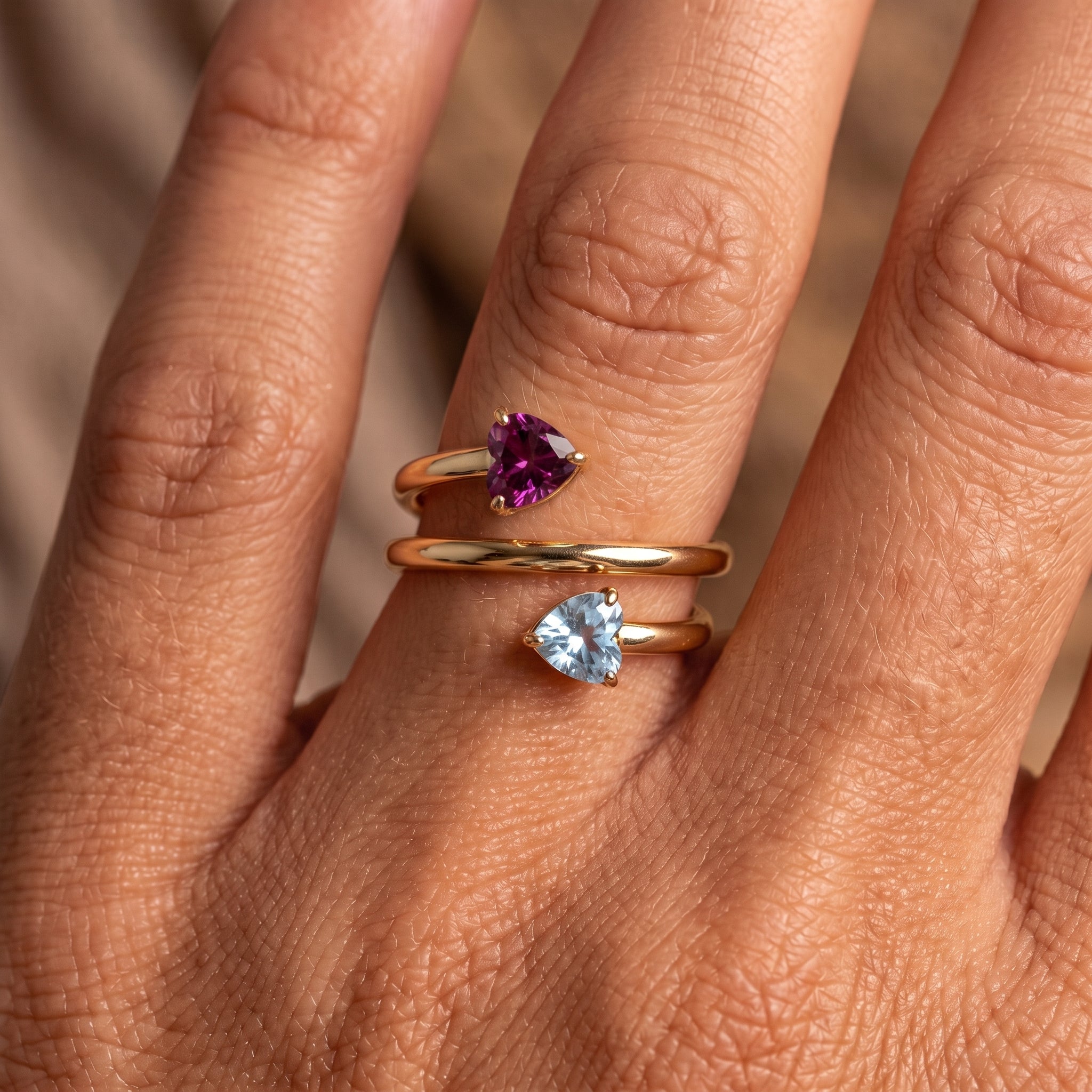 Anillo Ajustable de Piedra Natal "Seren"