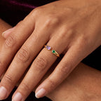 Anillo Ajustable con Piedra de Nacimiento "Iris"