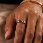 Anillo Ajustable con Piedra de Nacimiento "Iris"