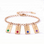 Pulsera Inicial de Piedra Natal "Nova"