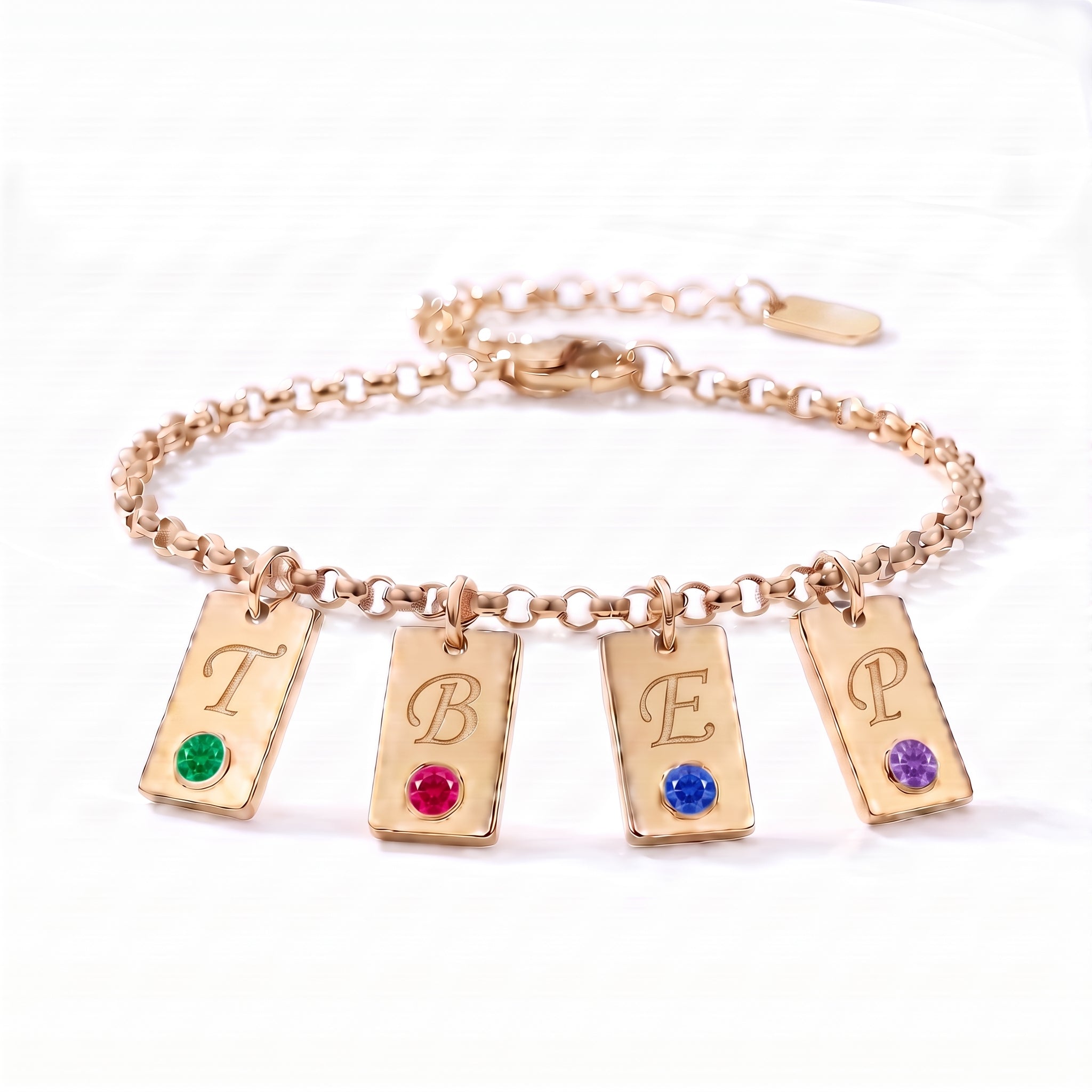 Pulsera Inicial de Piedra Natal "Nova"