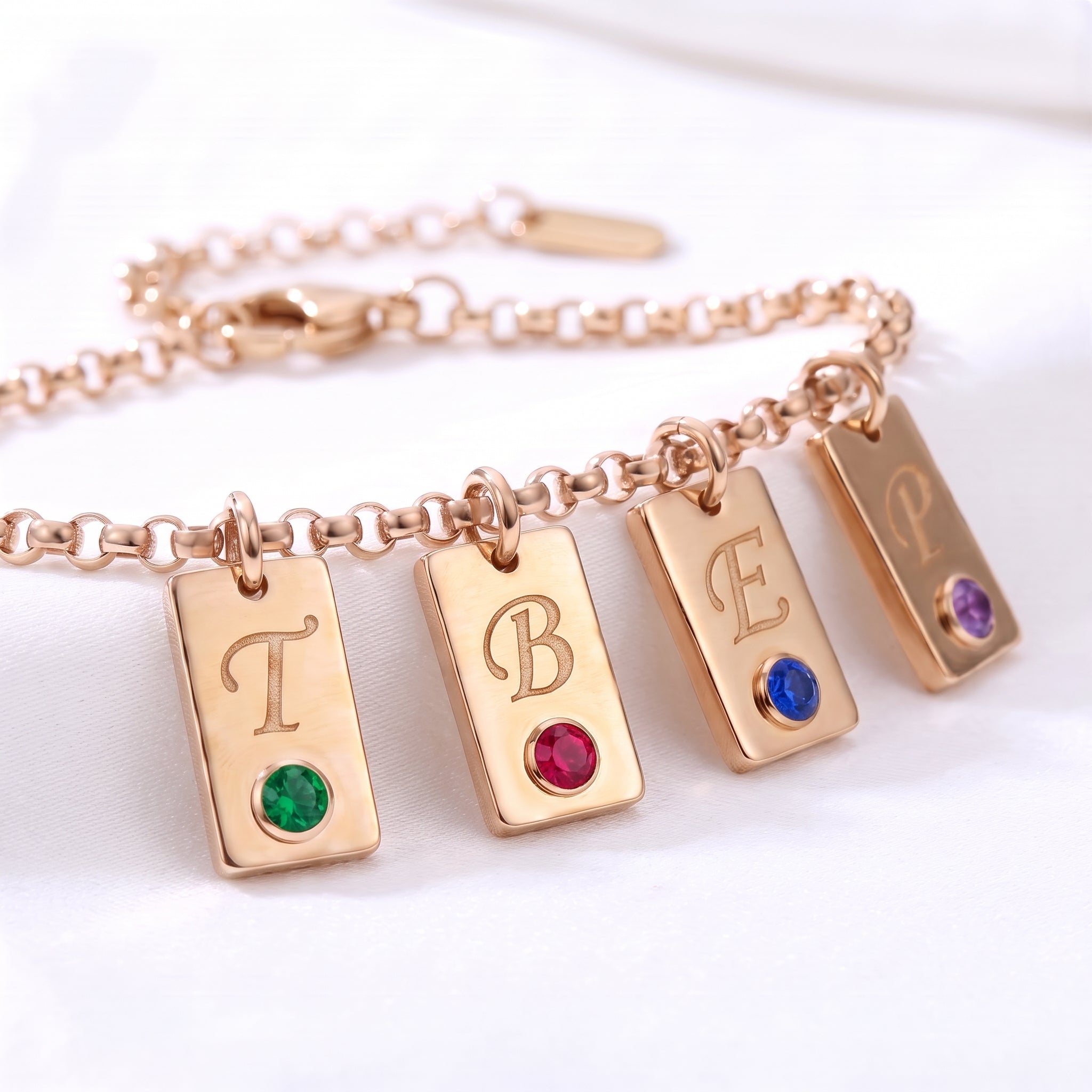 Pulsera Inicial de Piedra Natal "Nova"