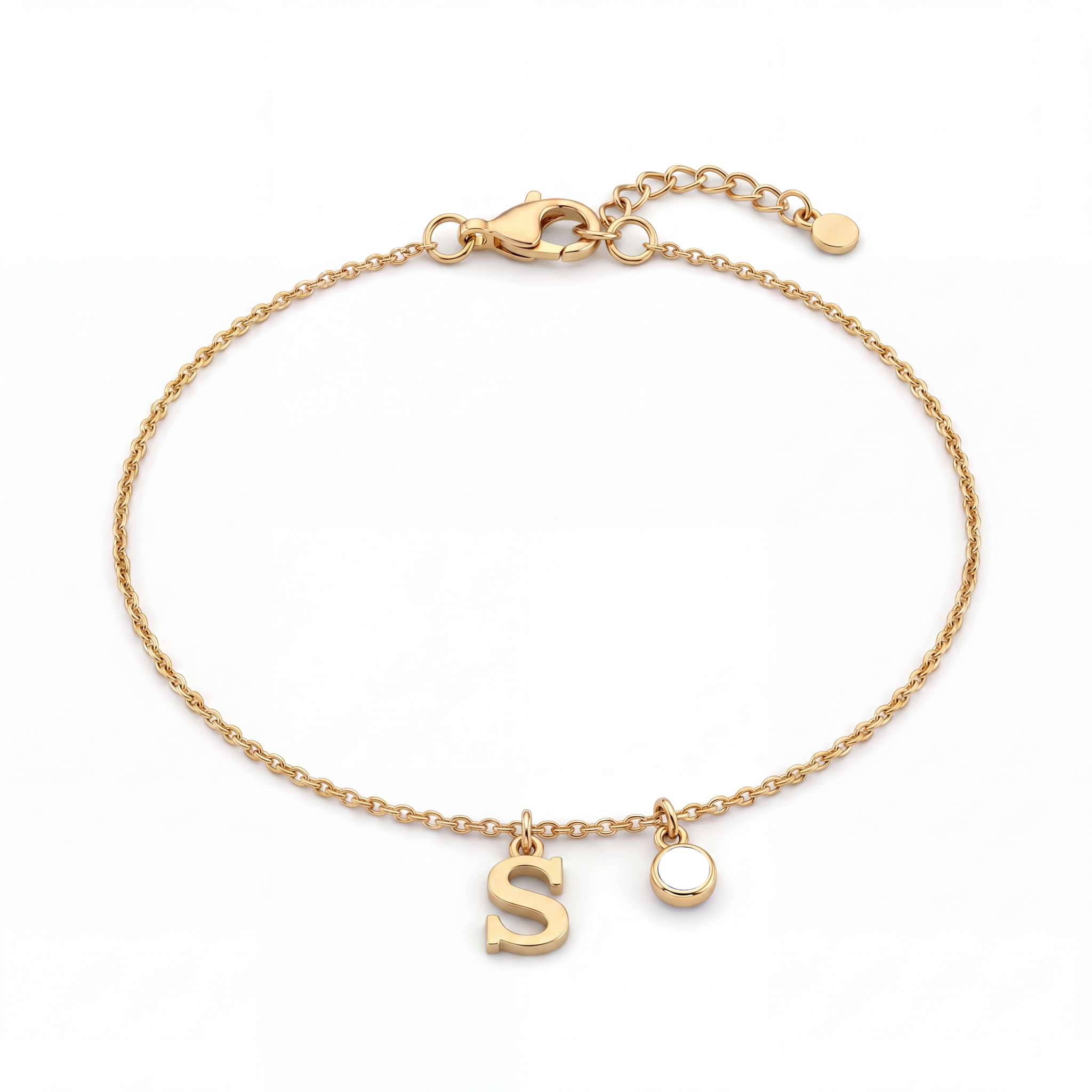 Initial Birthstone Bracelet "Eden"