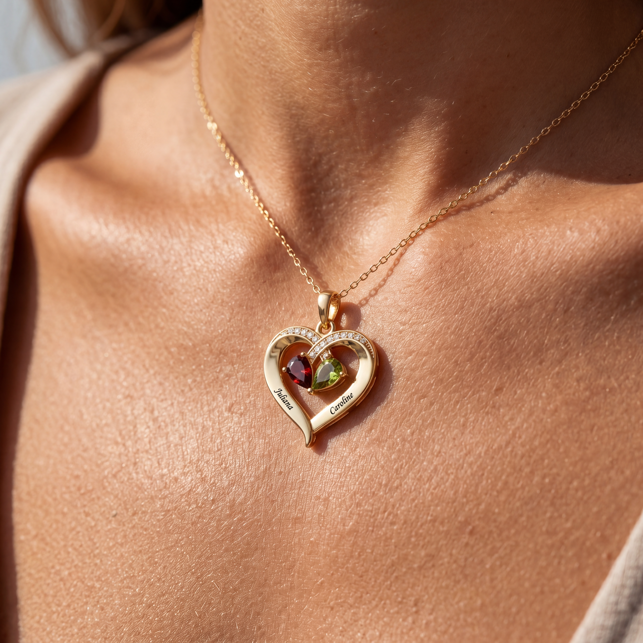 Collar "Dúo" de Piedra de Nacimiento