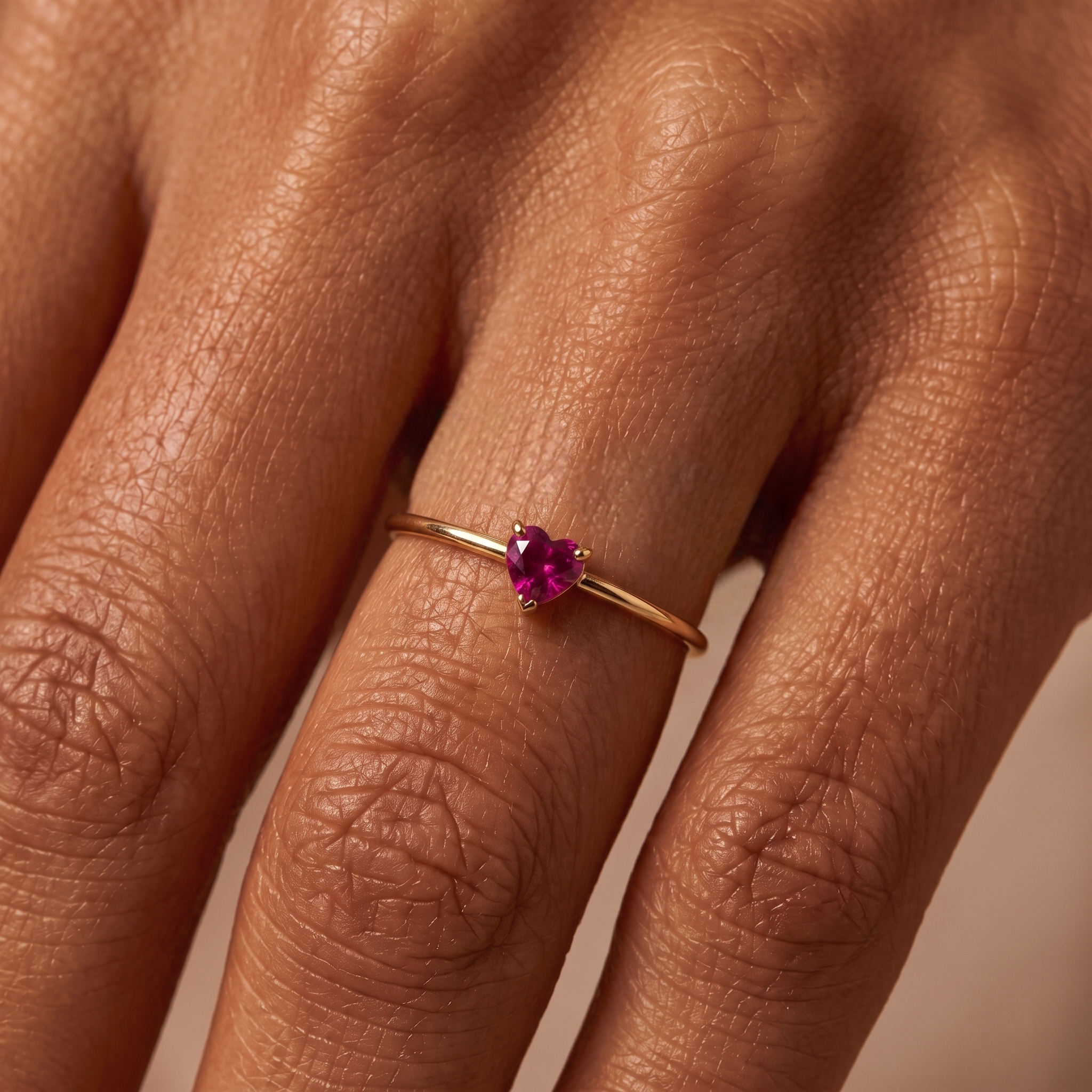 Anillo Ajustable de Piedra Natal "Aria"